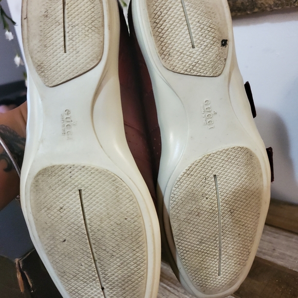 Gucci Guccissima Leather Velcro Sneakers Burgundy EU 35 Made in Italy Margaux - Picture 8 of 13